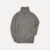 Grey Lambswool Submariner Roll Neck Jumper 2 Grey Lambswool Submariner Roll Neck Jumper -Drakes Shop DR2A3F20817 04600 1