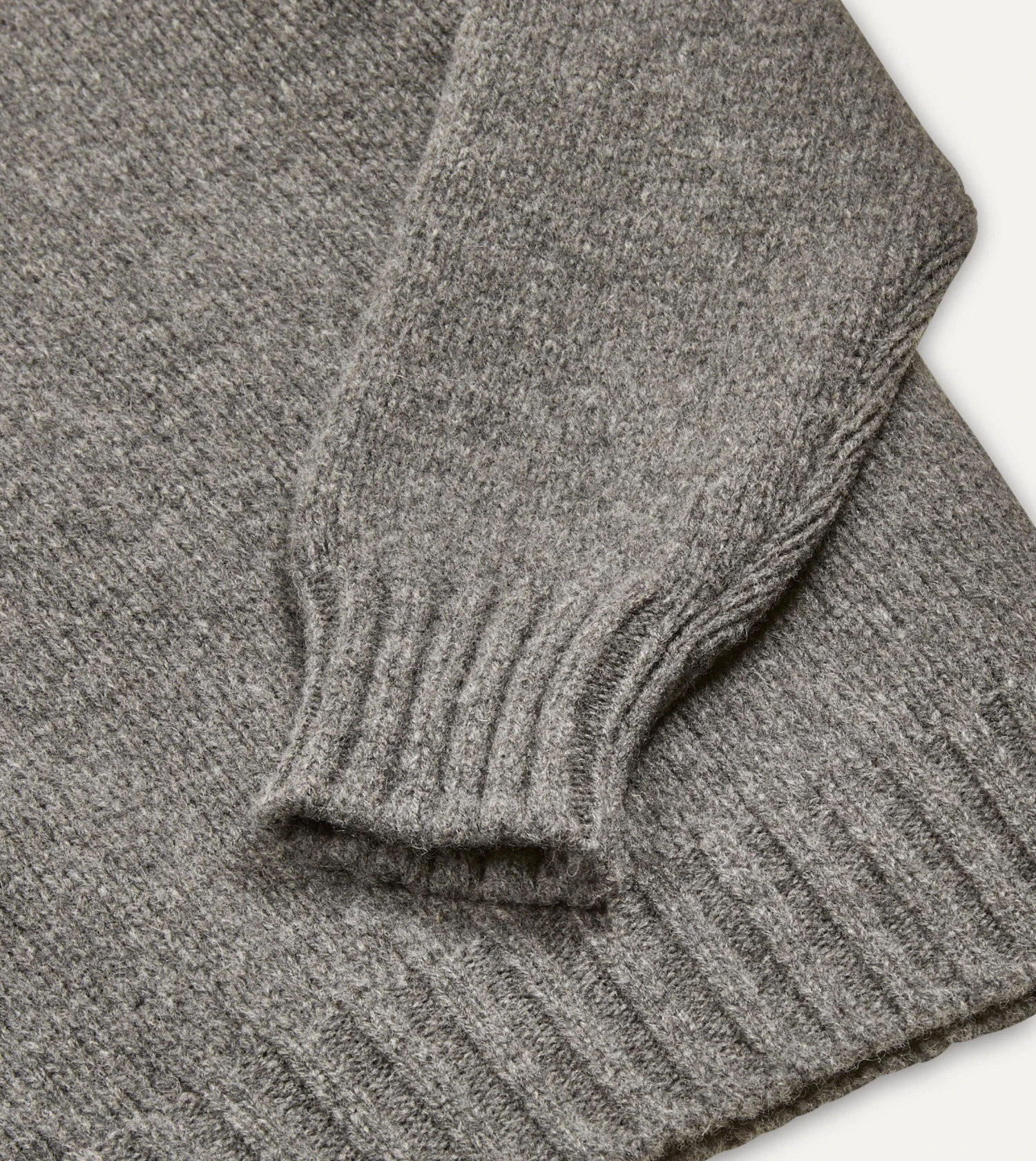Grey Lambswool Submariner Roll Neck Jumper 7 Grey Lambswool Submariner Roll Neck Jumper - Image 5