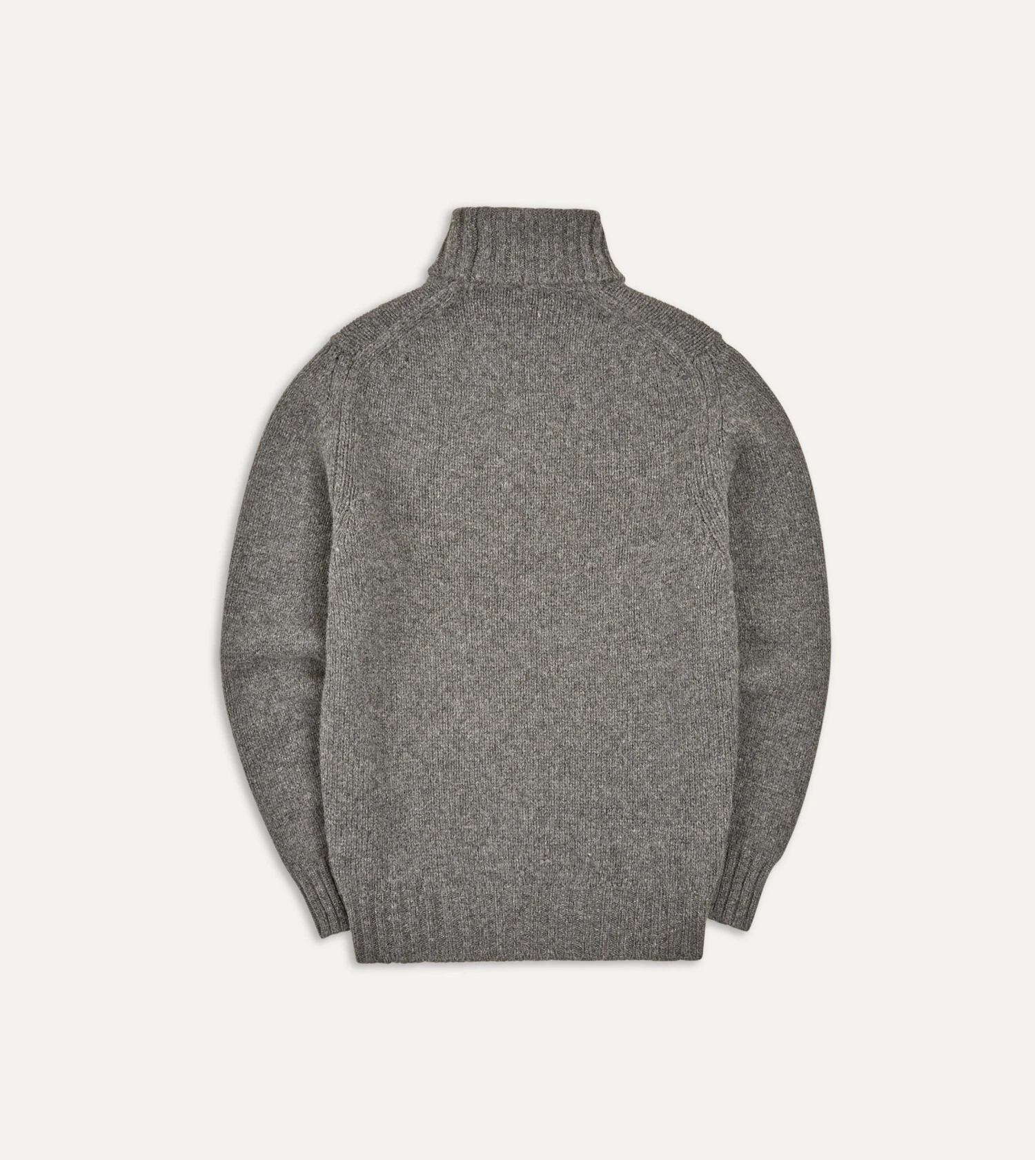 Grey Lambswool Submariner Roll Neck Jumper 6 Grey Lambswool Submariner Roll Neck Jumper - Image 4