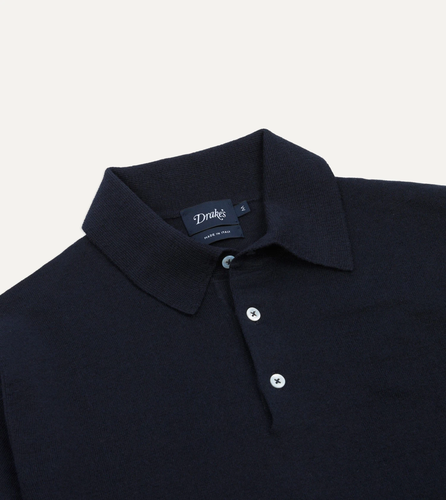 Navy Knitted Linen-Cotton Short-Sleeve Polo Shirt 6 Navy Knitted Linen-Cotton Short-Sleeve Polo Shirt - Image 4