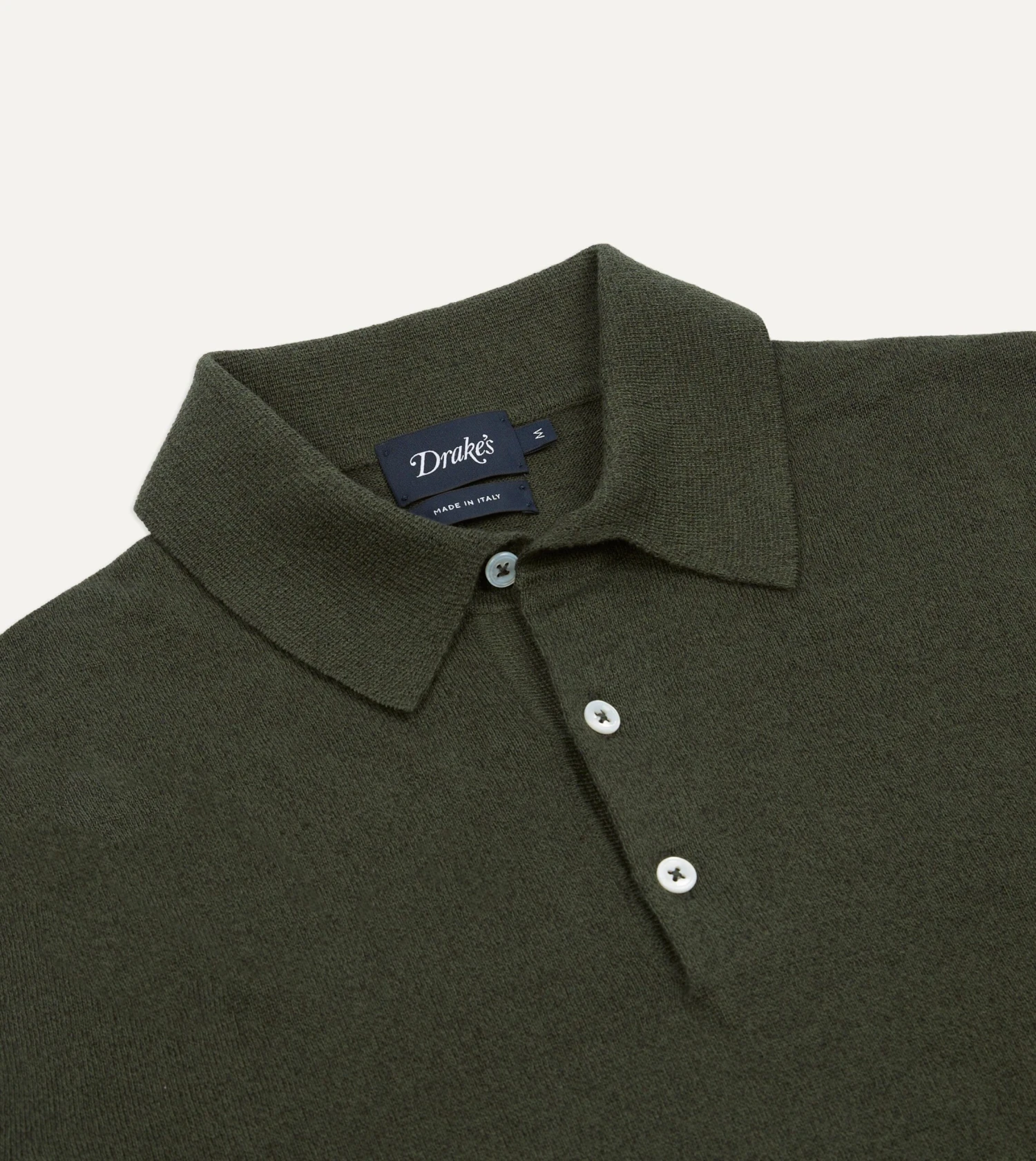 Olive Knitted Linen-Cotton Short-Sleeve Polo Shirt 6 Olive Knitted Linen-Cotton Short-Sleeve Polo Shirt - Image 4