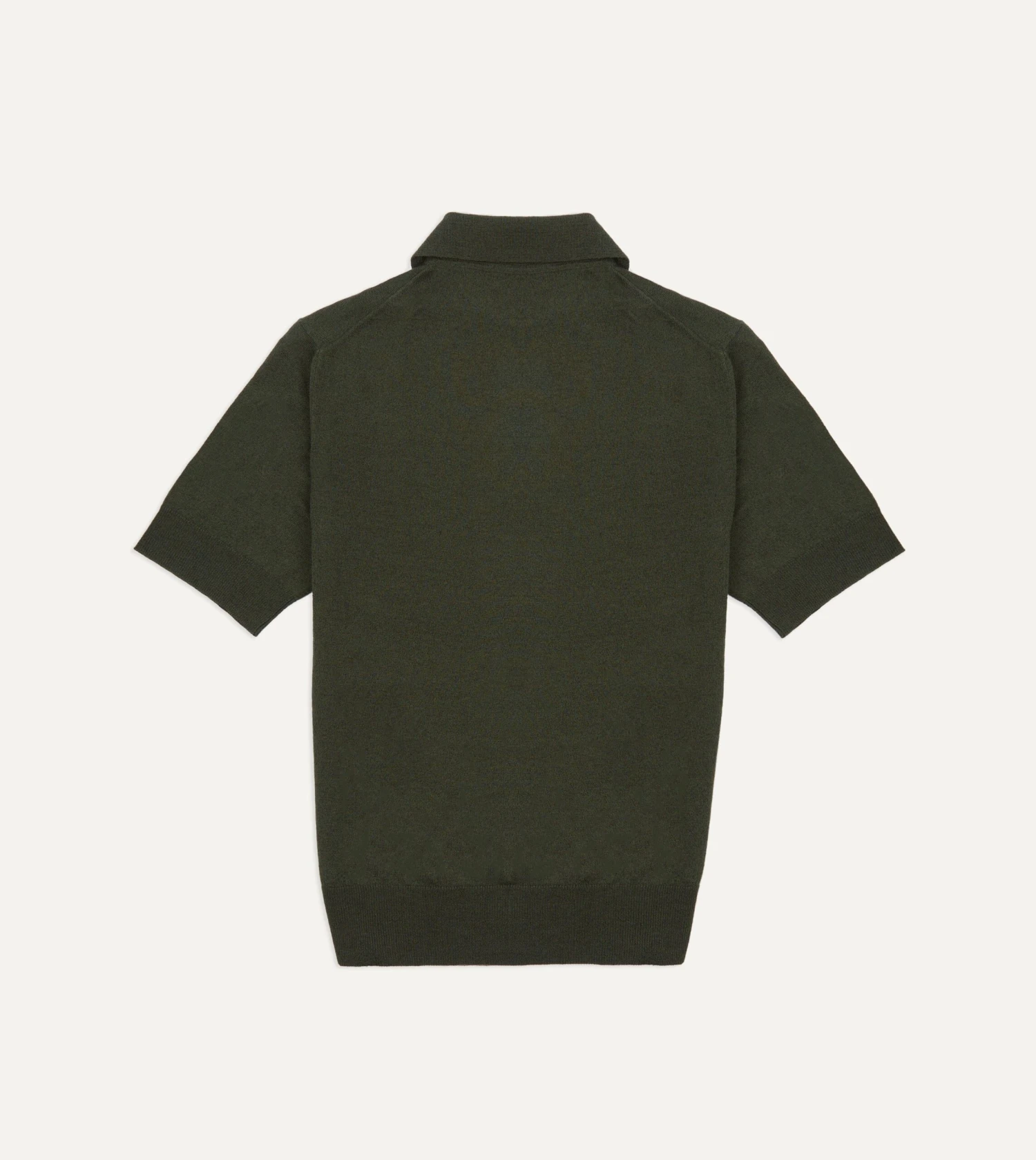 Olive Knitted Linen-Cotton Short-Sleeve Polo Shirt 5 Olive Knitted Linen-Cotton Short-Sleeve Polo Shirt - Image 3