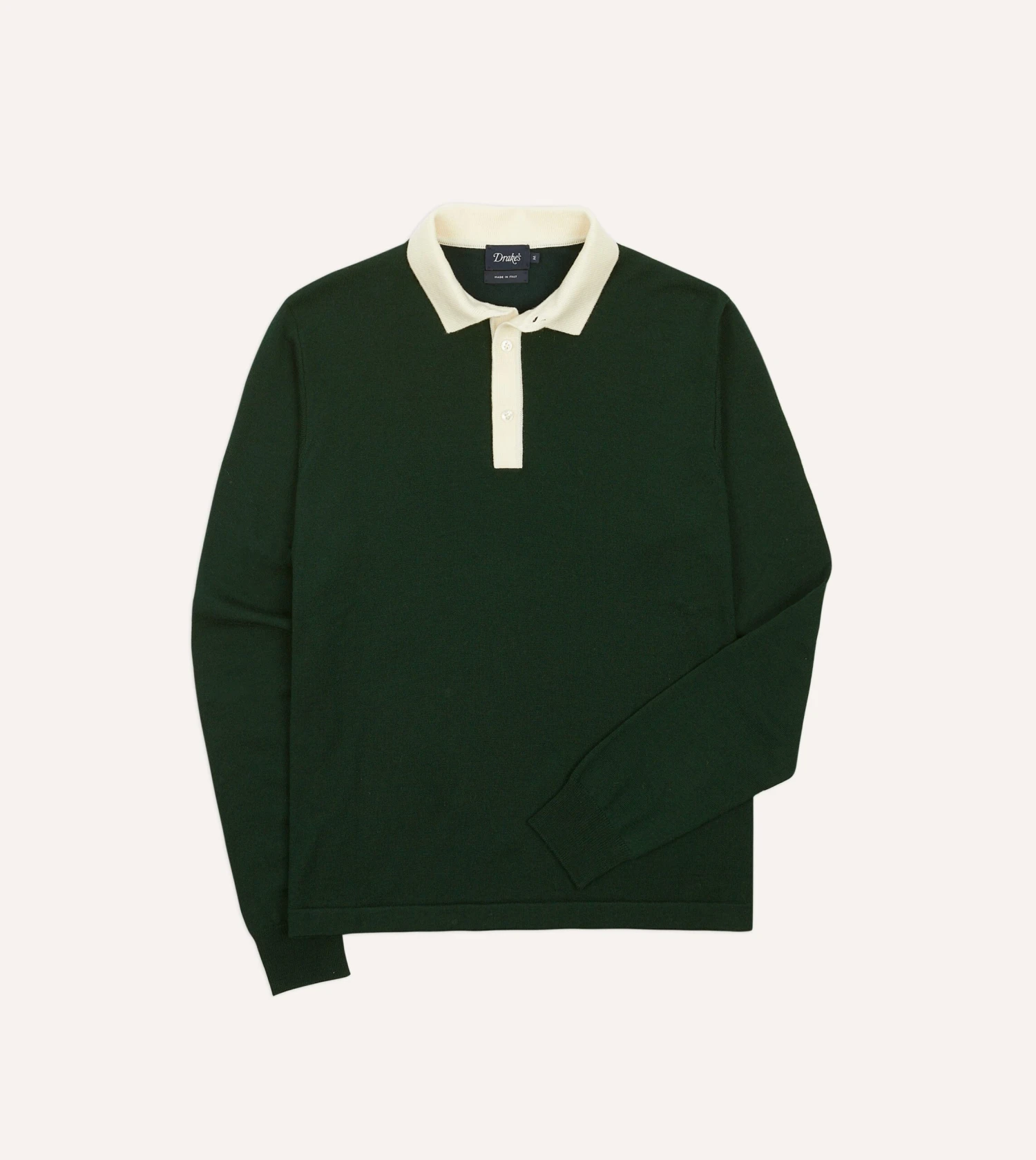 Green Merino Wool Knitted Rugby Shirt 3 Green Merino Wool Knitted Rugby Shirt