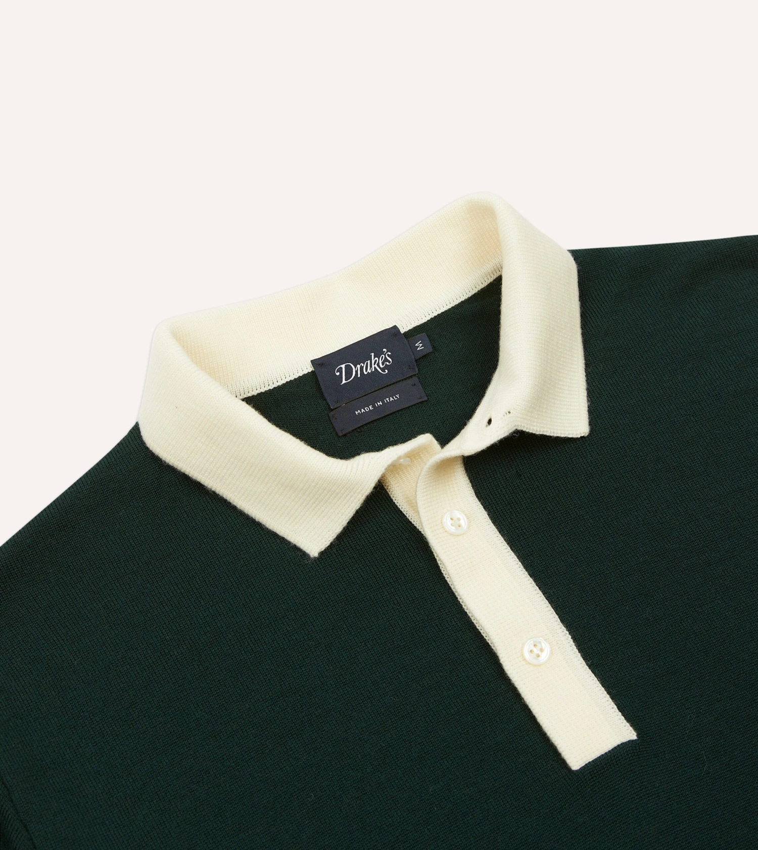 Green Merino Wool Knitted Rugby Shirt 5 Green Merino Wool Knitted Rugby Shirt - Image 3