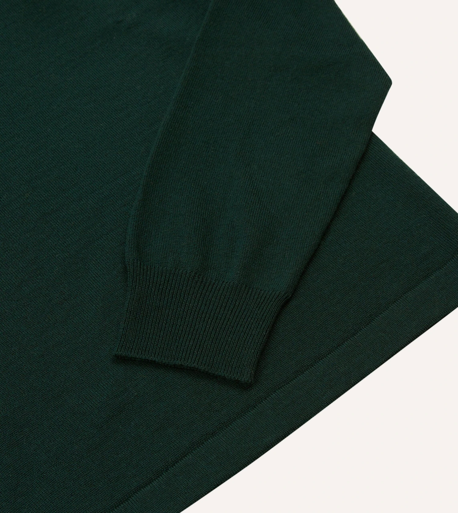 Green Merino Wool Knitted Rugby Shirt 6 Green Merino Wool Knitted Rugby Shirt - Image 4