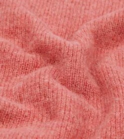 Pink Brushed Shetland Mock Neck Jumper -Drakes Shop DR2A3L23532 03990 2