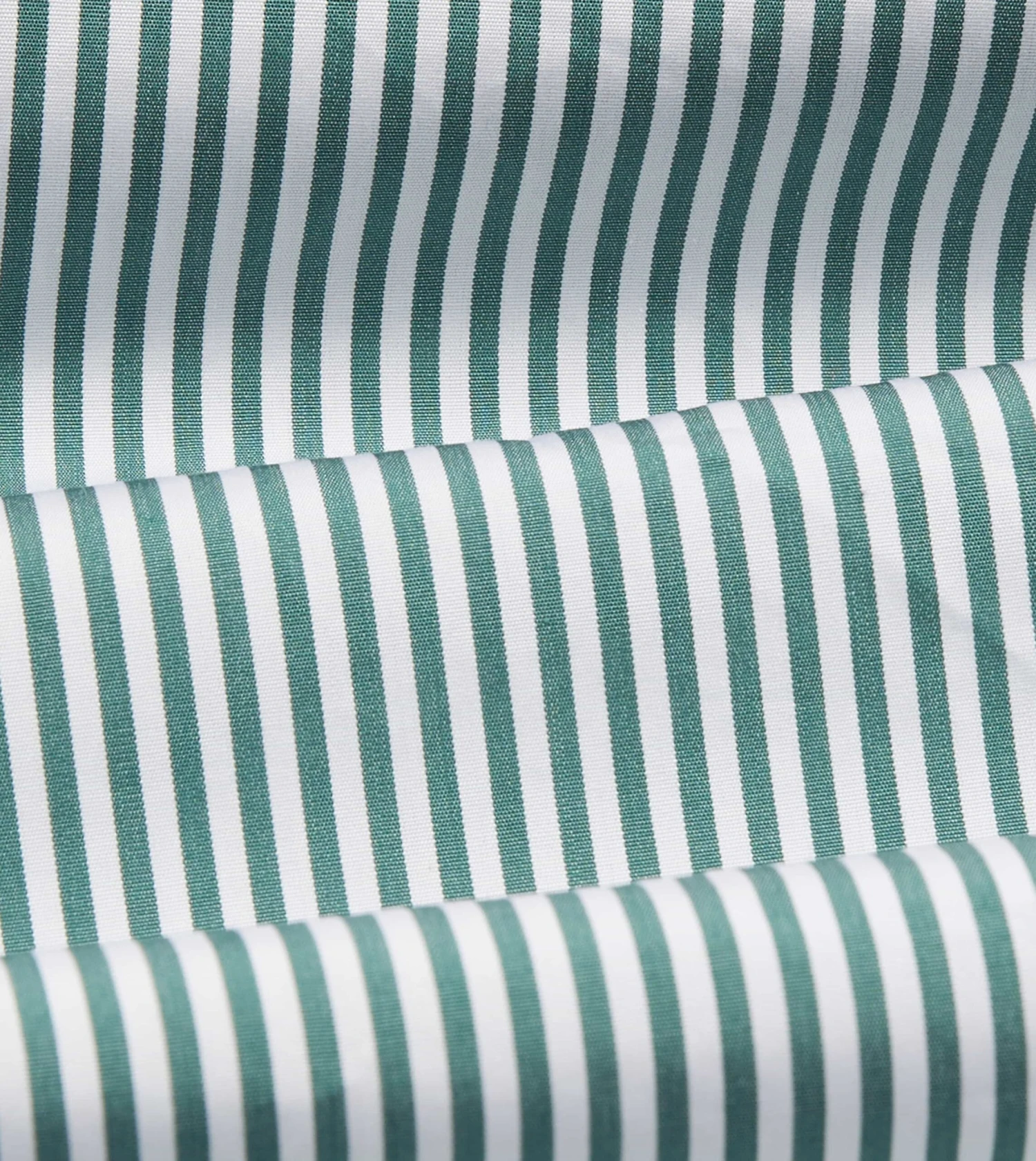 Dark Green Bengal Stripe Cotton Poplin Button-Down Shirt 4 Dark Green Bengal Stripe Cotton Poplin Button-Down Shirt - Image 2