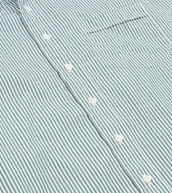 Dark Green Bengal Stripe Cotton Poplin Button-Down Shirt 11 Dark Green Bengal Stripe Cotton Poplin Button-Down Shirt -Drakes Shop DR2A4A21793 04402 4