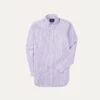 Purple Bengal Stripe Cotton Poplin Button-Down Shirt -Drakes Shop DR2A4A21793 05900 1