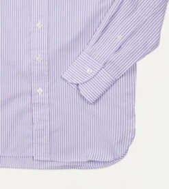 Purple Bengal Stripe Cotton Poplin Button-Down Shirt 10 Purple Bengal Stripe Cotton Poplin Button-Down Shirt -Drakes Shop DR2A4A21793 05900 4