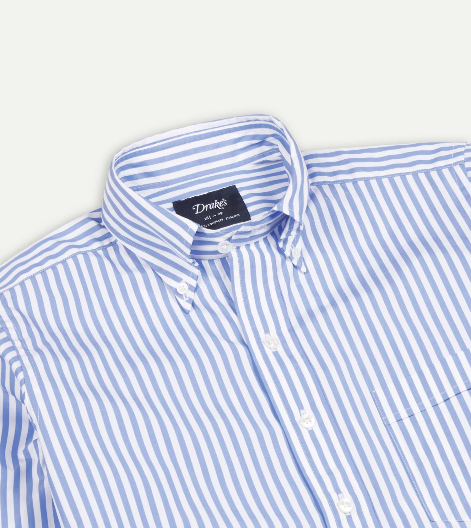 Blue Bengal Stripe Cotton Poplin Button-Down Shirt 6 Blue Bengal Stripe Cotton Poplin Button-Down Shirt - Image 4