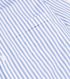 Blue Bengal Stripe Cotton Poplin Button-Down Shirt 12 Blue Bengal Stripe Cotton Poplin Button-Down Shirt -Drakes Shop DR2A4A21796 02202 4