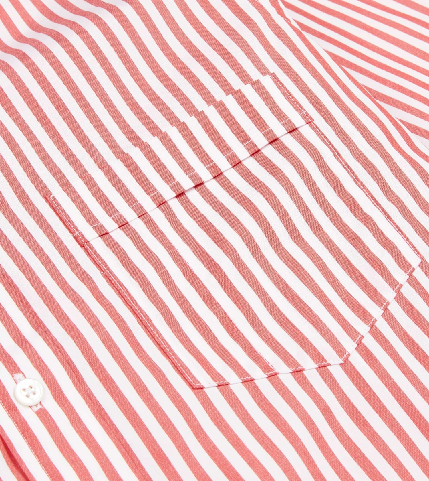 Red Bengal Stripe Cotton Poplin Button-Down Shirt 7 Red Bengal Stripe Cotton Poplin Button-Down Shirt - Image 5