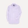 Lilac Bengal Stripe Cotton Poplin Button-Down Shirt -Drakes Shop DR2A4A21796 06902 1