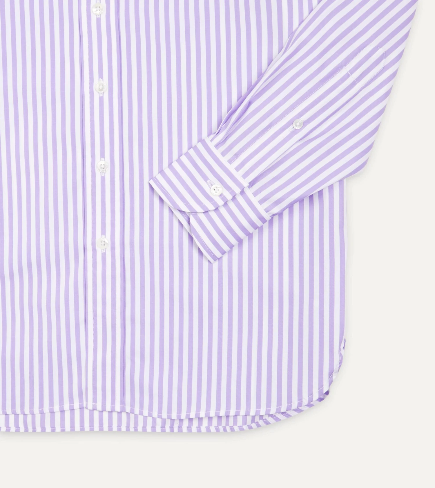 Lilac Bengal Stripe Cotton Poplin Button-Down Shirt 8 Lilac Bengal Stripe Cotton Poplin Button-Down Shirt - Image 6