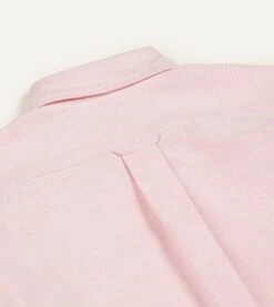 Bright Pink Cotton Oxford Cloth Button-Down Shirt -Drakes Shop DR2A4A21843 06990 5