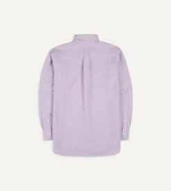 Lilac Cotton Oxford Cloth Button-Down Shirt -Drakes Shop DR2A4A21843 07900 6