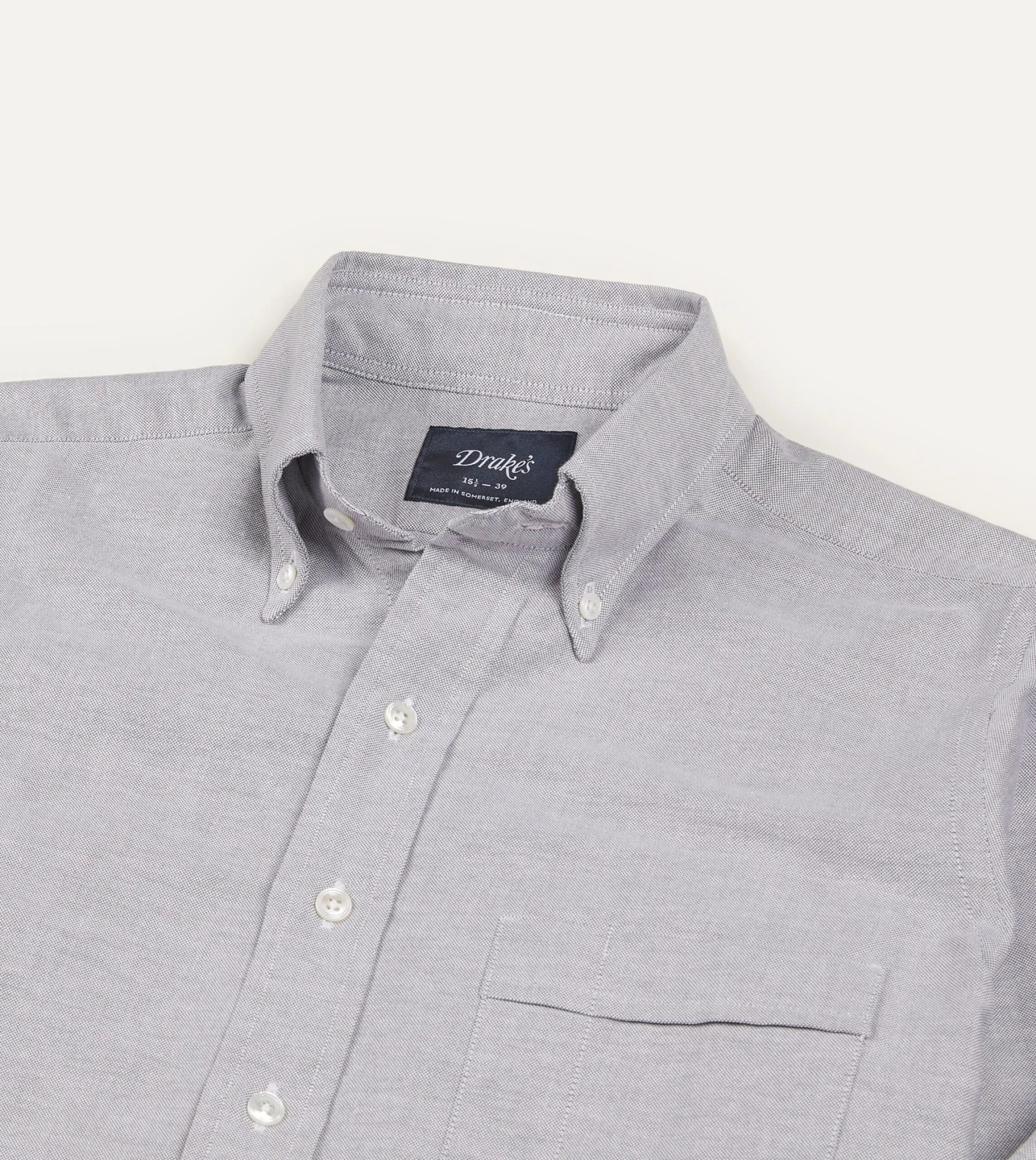 Grey Cotton Oxford Cloth Button-Down Shirt 6 Grey Cotton Oxford Cloth Button-Down Shirt - Image 4