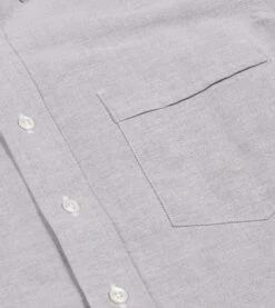 Grey Cotton Oxford Cloth Button-Down Shirt 12 Grey Cotton Oxford Cloth Button-Down Shirt -Drakes Shop DR2A4A21843 11600 4