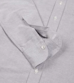Grey Cotton Oxford Cloth Button-Down Shirt 13 Grey Cotton Oxford Cloth Button-Down Shirt -Drakes Shop DR2A4A21843 11600 5