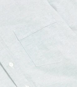 Green Cotton Oxford Cloth Button-Down Shirt -Drakes Shop DR2A4A21843 12400 5