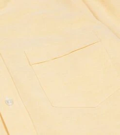 Yellow Cotton Oxford Cloth Button-Down Shirt -Drakes Shop DR2A4A21843 15500 5