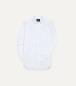 White Cotton Pocket Poplin Button-Down Shirt
