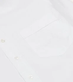 White Pinpoint Oxford Cotton Cloth Button-Down Shirt -Drakes Shop DR2A4A22446 01000 4