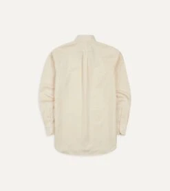 Ecru Pinpoint Oxford Cotton Cloth Button-Down Shirt 10 Ecru Pinpoint Oxford Cotton Cloth Button-Down Shirt -Drakes Shop DR2A4A22446 02050 6