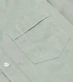 Green Pinpoint Oxford Cotton Cloth Button-Down Shirt -Drakes Shop DR2A4A22446 04400 4