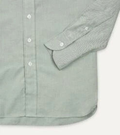 Green Pinpoint Oxford Cotton Cloth Button-Down Shirt -Drakes Shop DR2A4A22446 04400 5