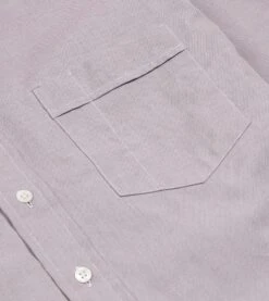 Lilac Pinpoint Oxford Cotton Cloth Button-Down Shirt -Drakes Shop DR2A4A22446 07900 4