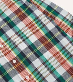 Blue And Red Madras Check Cotton Button-Down Shirt 11 Blue And Red Madras Check Cotton Button-Down Shirt -Drakes Shop DR2A4A23701 02203 4