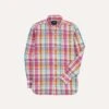 Pink Madras Check Cotton Button-Down Shirt -Drakes Shop DR2A4A24028 01993 1
