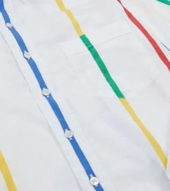 Primary Stripe Poplin Button-Down Fun Shirt 11 Primary Stripe Poplin Button-Down Fun Shirt -Drakes Shop DR2A4A24030 01002 4