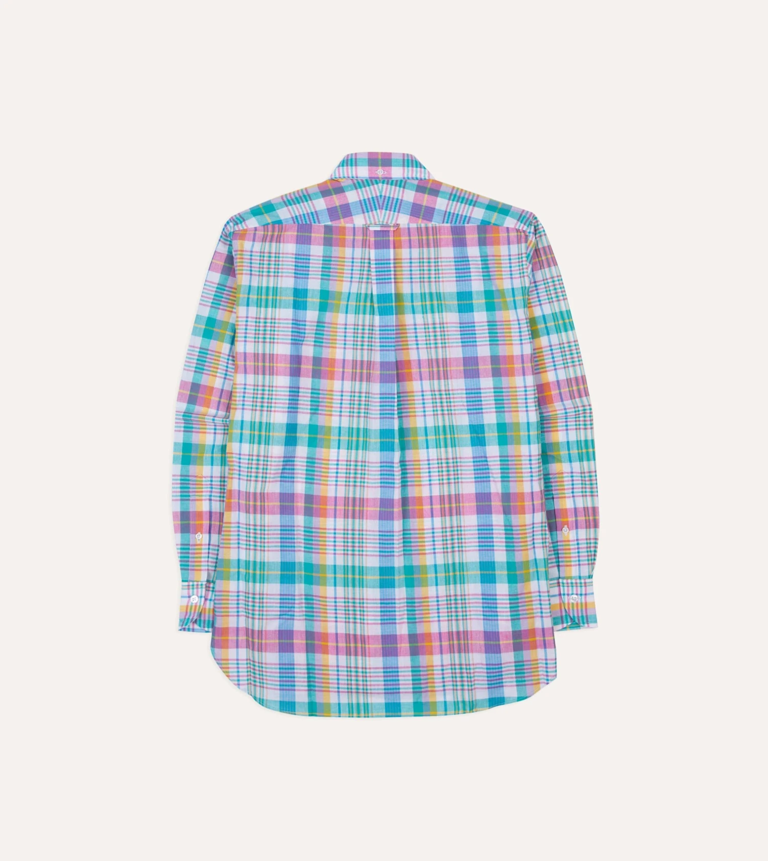 Green Madras Check Cotton Button-Down Shirt 8 Green Madras Check Cotton Button-Down Shirt - Image 6