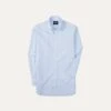 Sky Blue Cotton Spread Collar End-on-End Poplin Shirt -Drakes Shop DR2A4B21798 02200 1