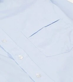 Sky Blue Cotton Spread Collar End-on-End Poplin Shirt 11 Sky Blue Cotton Spread Collar End-on-End Poplin Shirt -Drakes Shop DR2A4B21798 02200 4