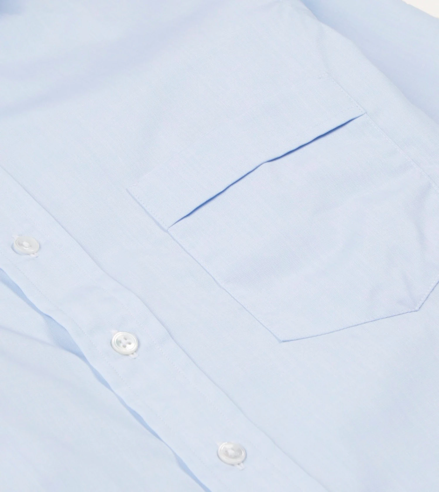 Sky Blue Cotton Spread Collar End-on-End Poplin Shirt 7 Sky Blue Cotton Spread Collar End-on-End Poplin Shirt - Image 5