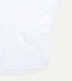 White Cotton Spread Collar Poplin Shirt -Drakes Shop DR2A4B21849 01000 4