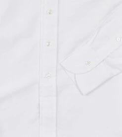 White Cotton Oxford Cloth Long Point Collar Shirt -Drakes Shop DR2A4C22944 01000 4