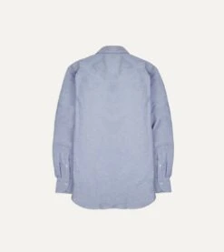 Blue Cotton Oxford Cloth Long Point Collar Shirt 9 Blue Cotton Oxford Cloth Long Point Collar Shirt -Drakes Shop DR2A4C22944 02250 5