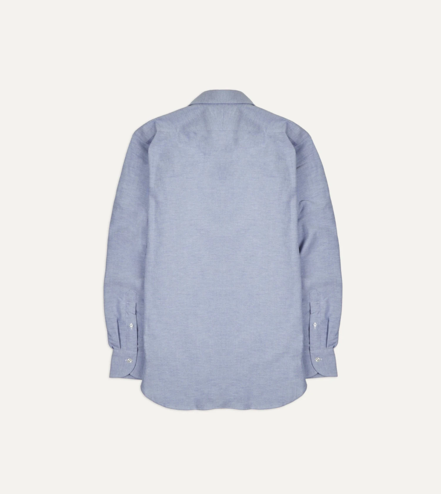 Blue Cotton Oxford Cloth Long Point Collar Shirt 5 Blue Cotton Oxford Cloth Long Point Collar Shirt - Image 3