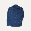 Blue Cotton Linen Two-Pocket Work Shirt -Drakes Shop DR2A4D21803 01200 1