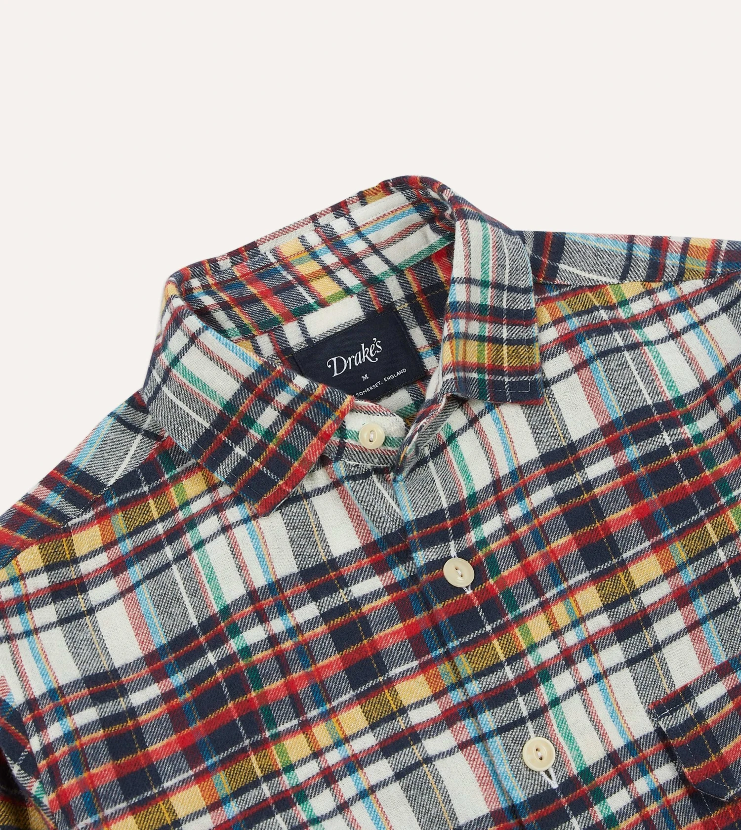 Multi Check Brushed Cotton Two-Pocket Work Shirt 5 Multi Check Brushed Cotton Two-Pocket Work Shirt - Image 3