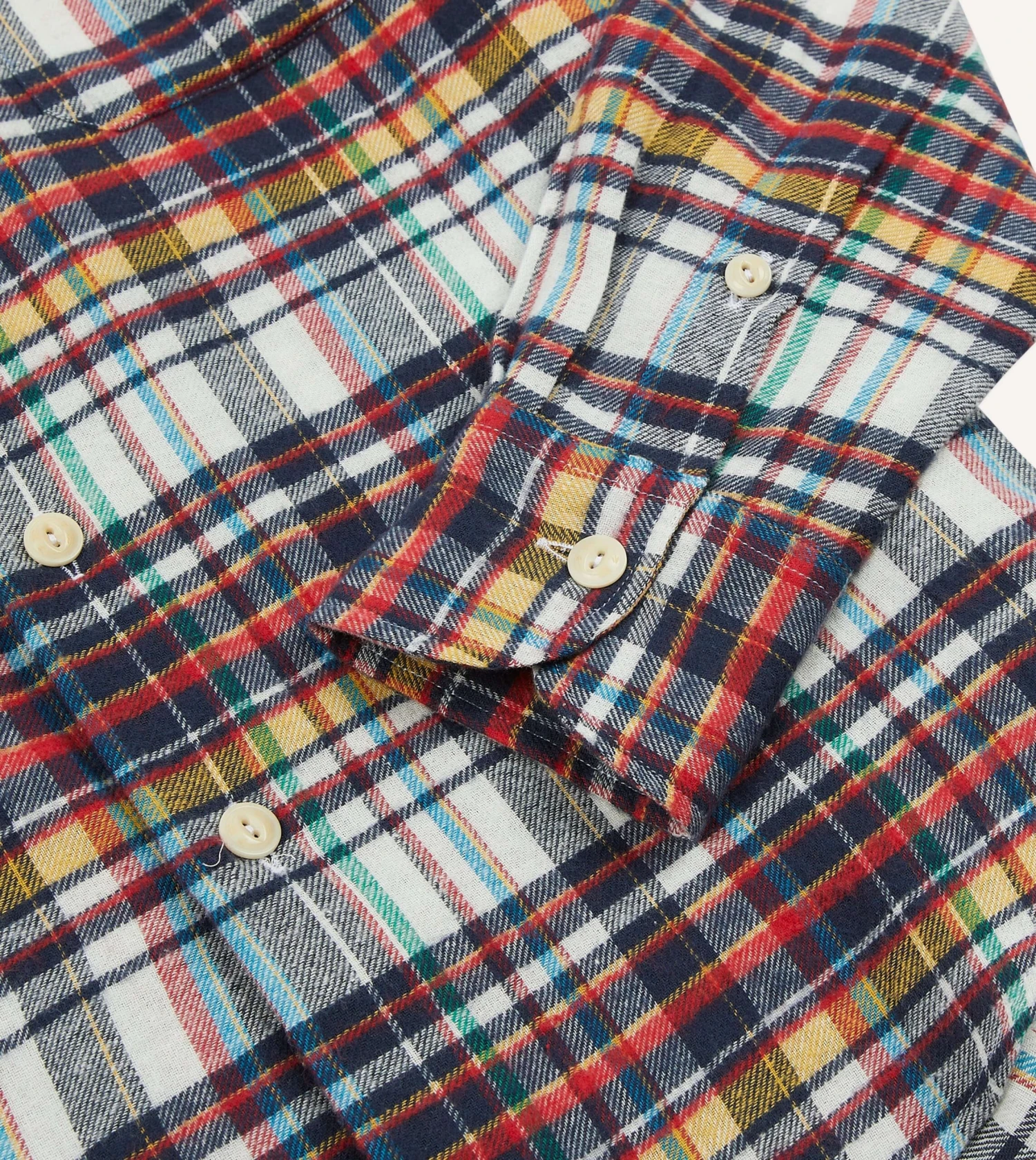 Multi Check Brushed Cotton Two-Pocket Work Shirt 7 Multi Check Brushed Cotton Two-Pocket Work Shirt - Image 5