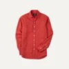 Red Linen Spread Collar Shirt -Drakes Shop DR2A4E21915 06700 1