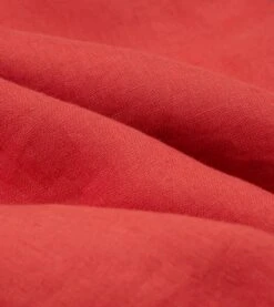 Red Linen Spread Collar Shirt -Drakes Shop DR2A4E21915 06700 2