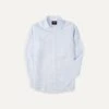 Light Blue Linen Spread Collar Shirt -Drakes Shop DR2A4E21915 09200 1