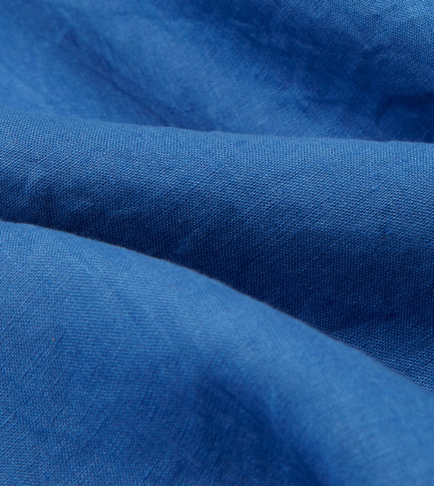 Bright Navy Linen Spread Collar Shirt 4 Bright Navy Linen Spread Collar Shirt - Image 2